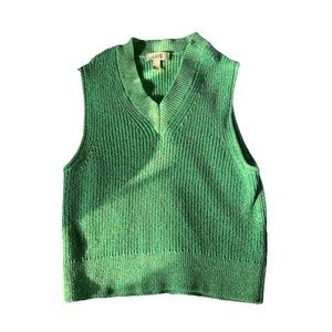 COS chunky knit sweater vest in green